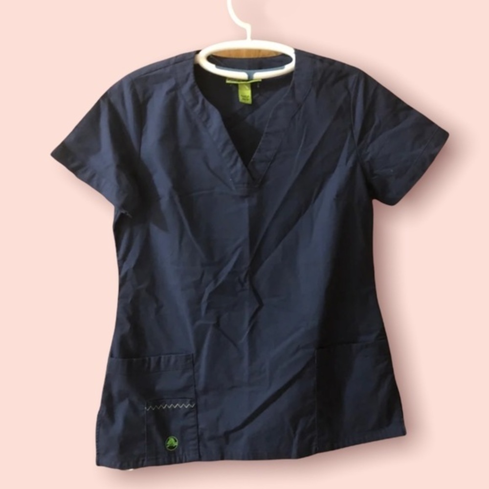 Crocs Shirt Women’s Size XS Medical Apparel Scrub Top Blue